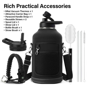 DYSANKY insulated water bottle straw for easy sipping during hikes and workouts
