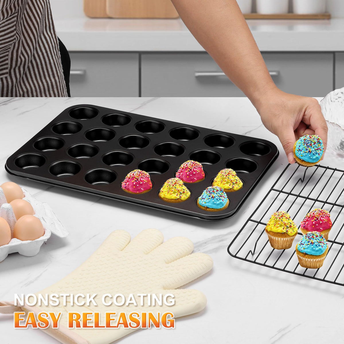 E-far mini muffin pan for meal-prep portions