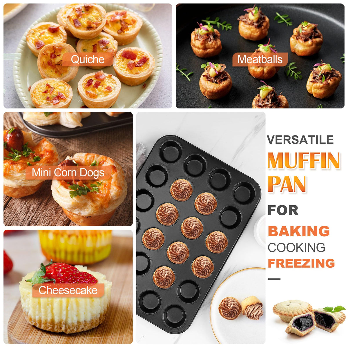E-far oven-safe bakeware up to 450°F for versatility
