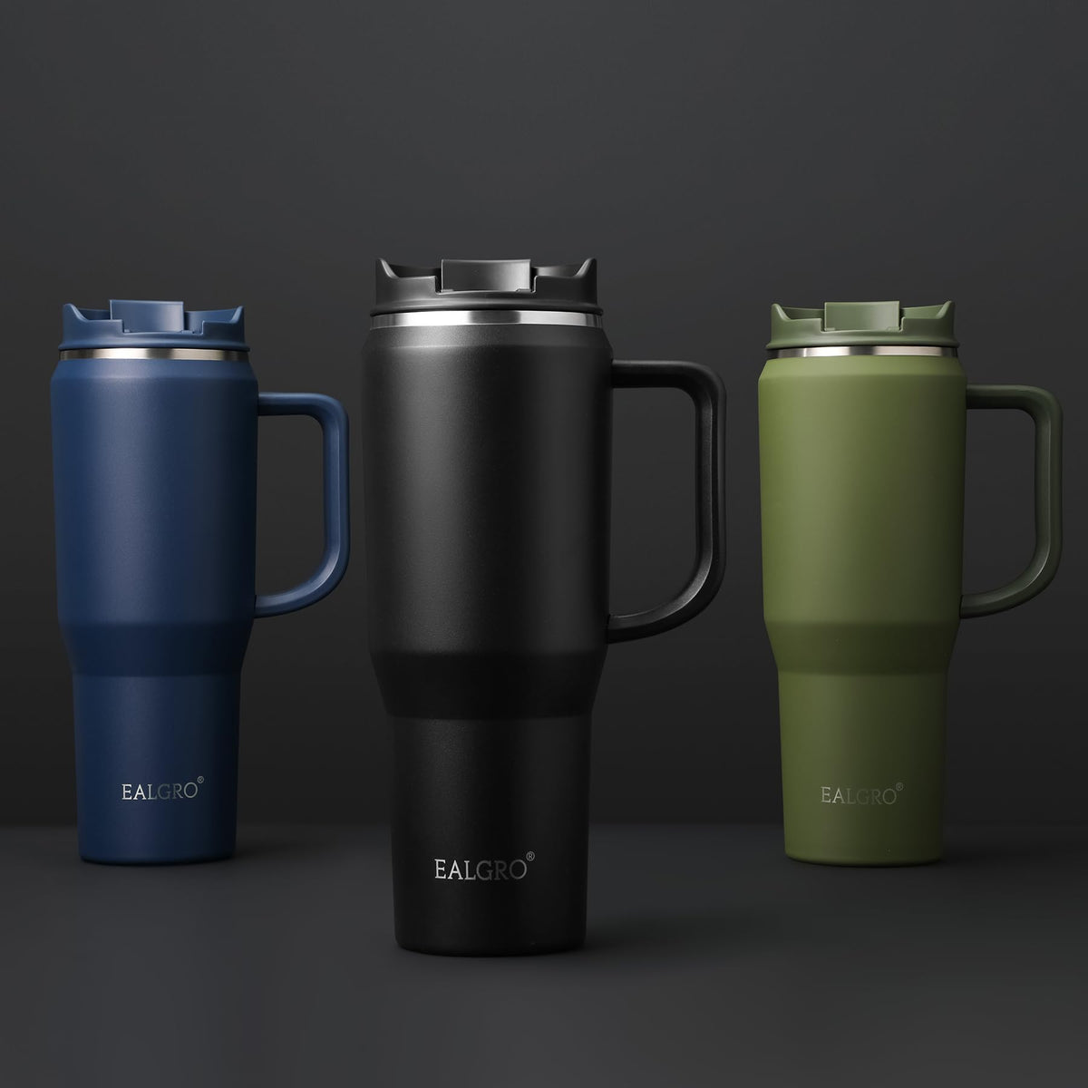 EALGRO dark rainbow tumbler demonstrates stylish hydration for daily use