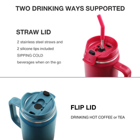 EALGRO tumbler lid focus: straw lid demonstrates spill-proof sipping on commutes