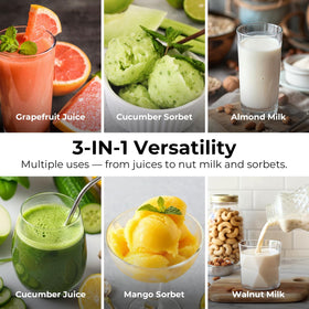 EanOruus whisper-quiet AC motor powers steady juicing with minimal noise
