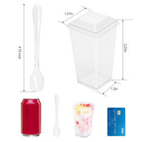 EASERCY parfait cups with lids protect desserts and keep them fresh.