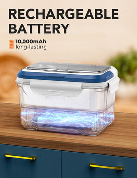 East Oak cordless electric lunch box with insulated bag, ideal for keeping meals warm during commutes.
