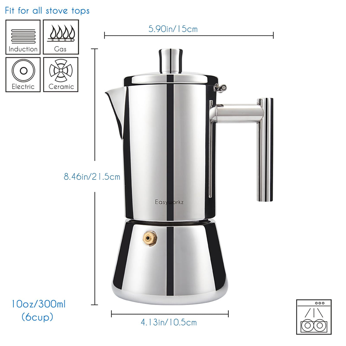 Easyworkz Diego stainless steel brushed body highlights durability
