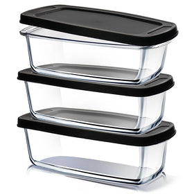 EATEX glass bread pans in a deep rectangular design for 1.9 qt loaves.