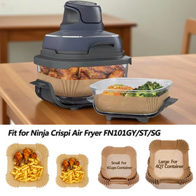 Ecfvtp Ninja Crispi 4QT liners fit precisely for containers and mess-free meals.