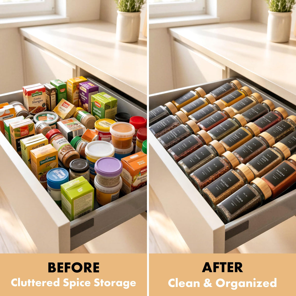EDELHAUS 4oz spice jar ideal for convenient portioning and organization.