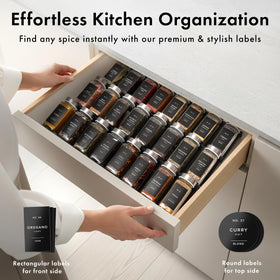 EDELHAUS 240 labels for quick spice identification with a durable finish