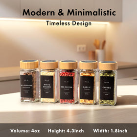 EDELHAUS spice jars with shaker insert enable precise dispensing and mess-free seasoning.