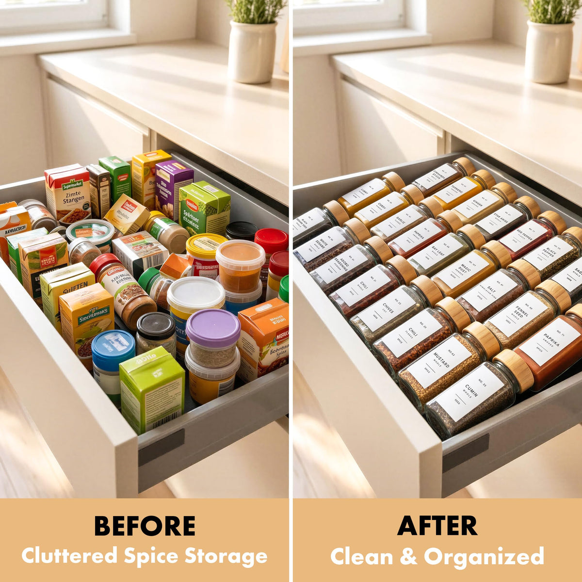 EDELHAUS 240 labels set for readable spice labeling