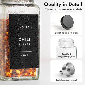 EDELHAUS square jars organized together reduce kitchen clutter.
