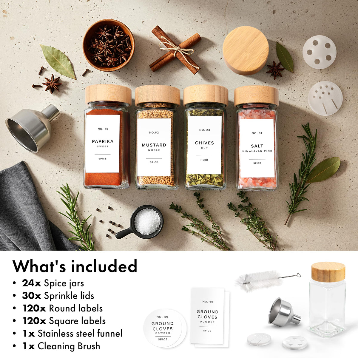 EDELHAUS jars suitable for crafts and beads beyond spices