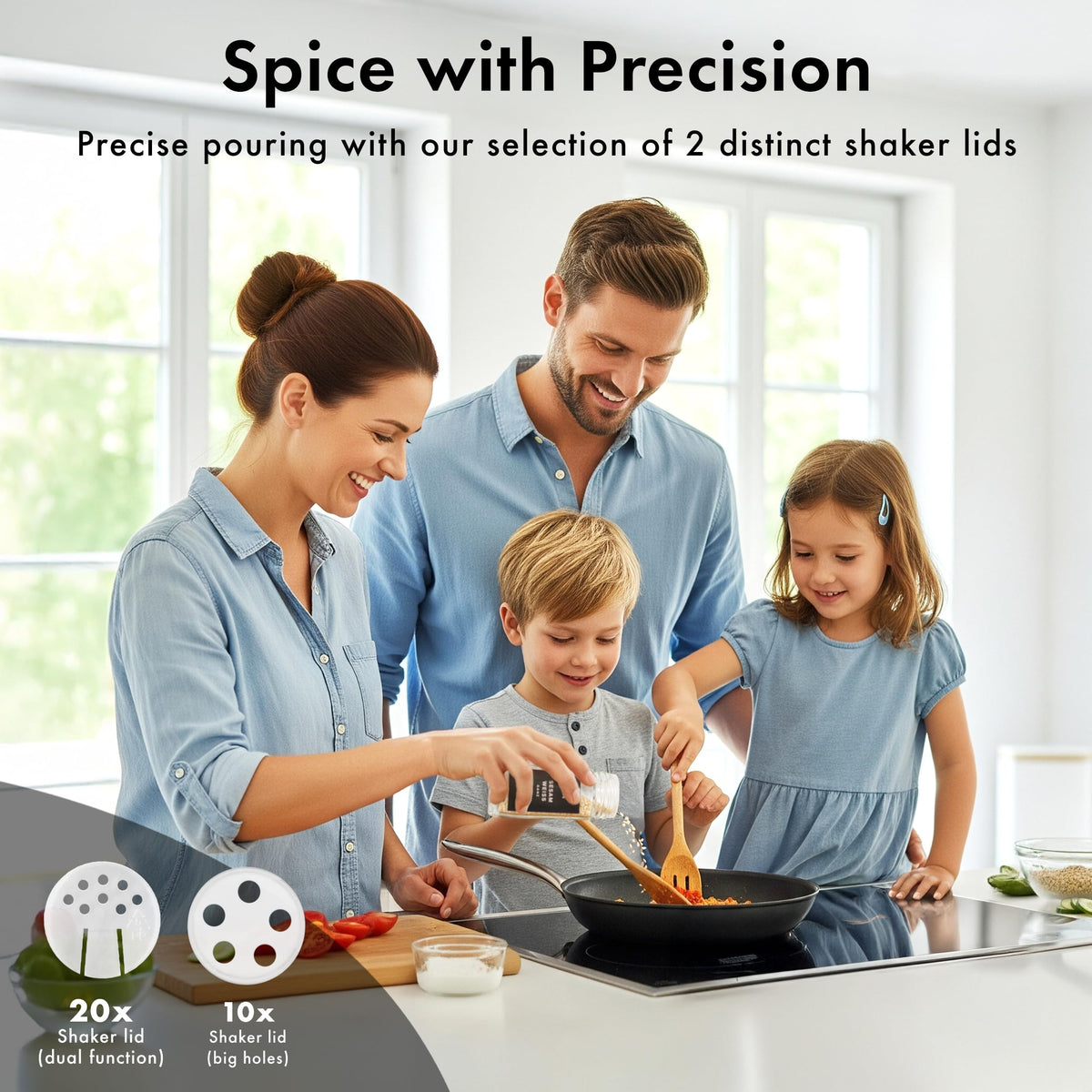 EDELHAUS stainless steel funnel for spill-free spice transfer