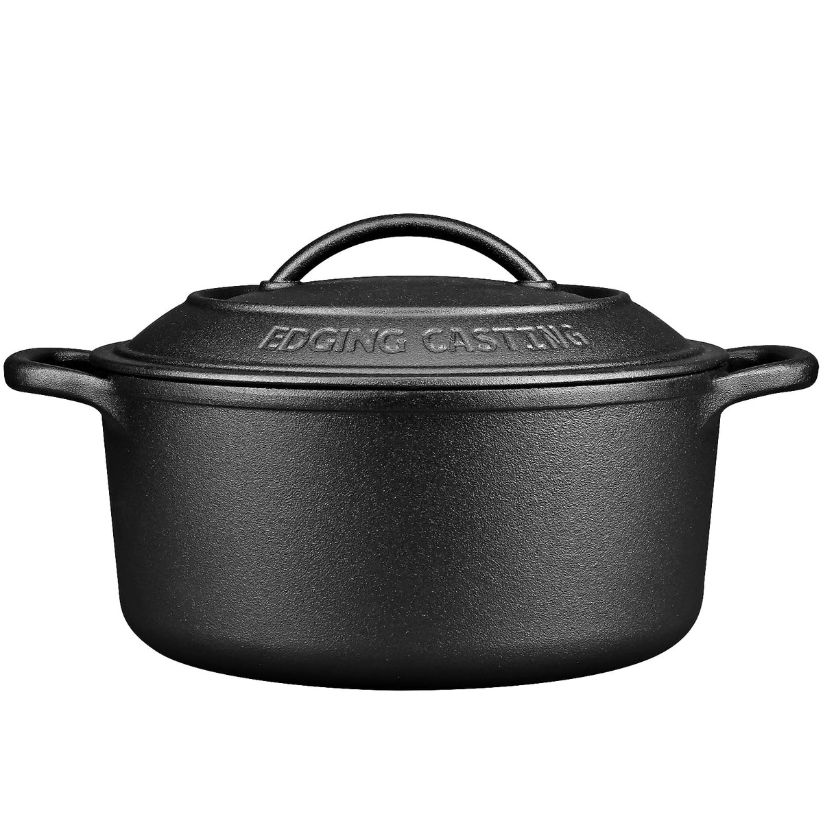 EDGING CASTING 7qt dutch oven with lid delivering even heat for family meals.
