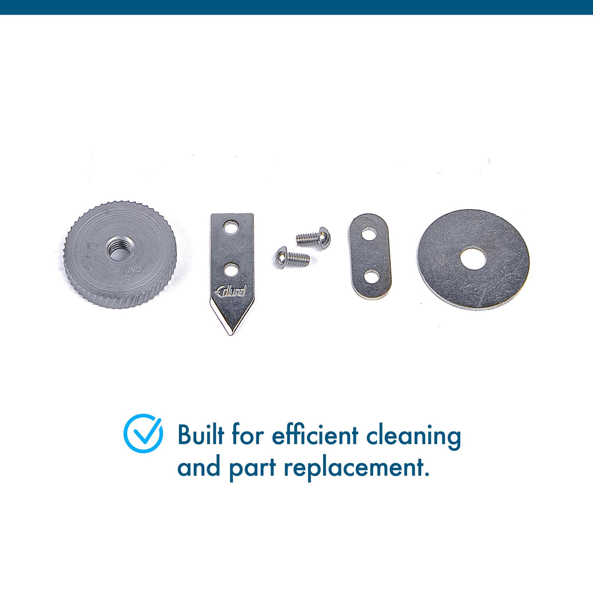Edlund Old Reliable ergonomic easy-grip handle reduces fatigue during shifts.