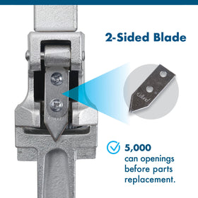 Edlund Old Reliable plated-steel base provides stable support on busy prep lines.