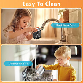 eedabros leakproof silicone seal close-up demonstrates spill resistance for busy mornings.