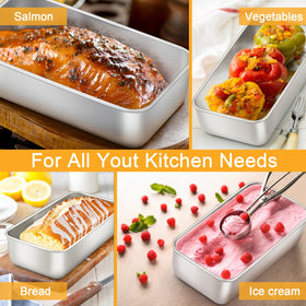E-far loaf pan set 4 dishwasher-safe convenience saves time after baking