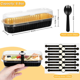 EgticHome mini loaf pans with spoons offer mess-free serving.