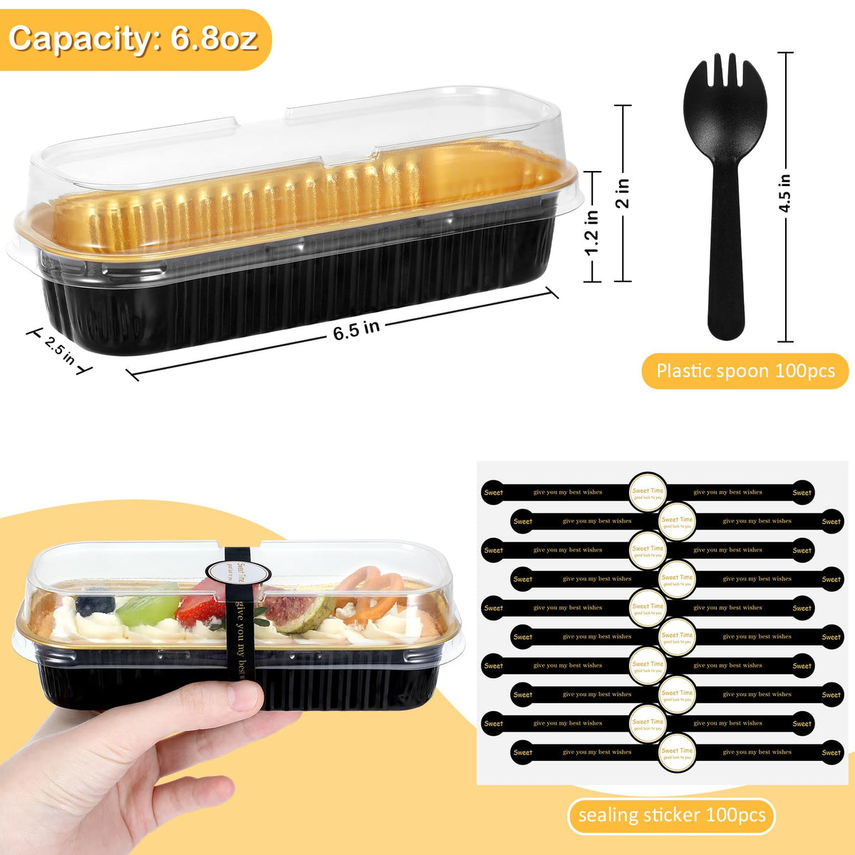 EgticHome mini loaf pans with lids closeup showing clear lids for freshness
