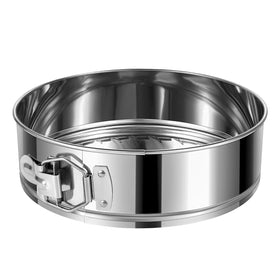 E-Gtong 10-inch springform pan, top view shows removable bottom for easy cake release.
