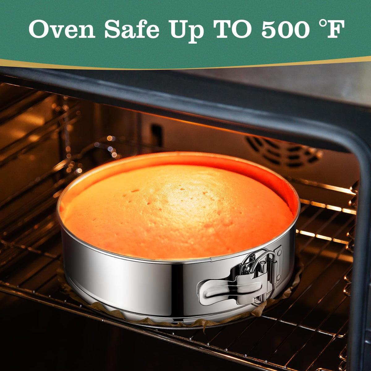 E-Gtong 304 stainless steel pan resists rust for durable baking