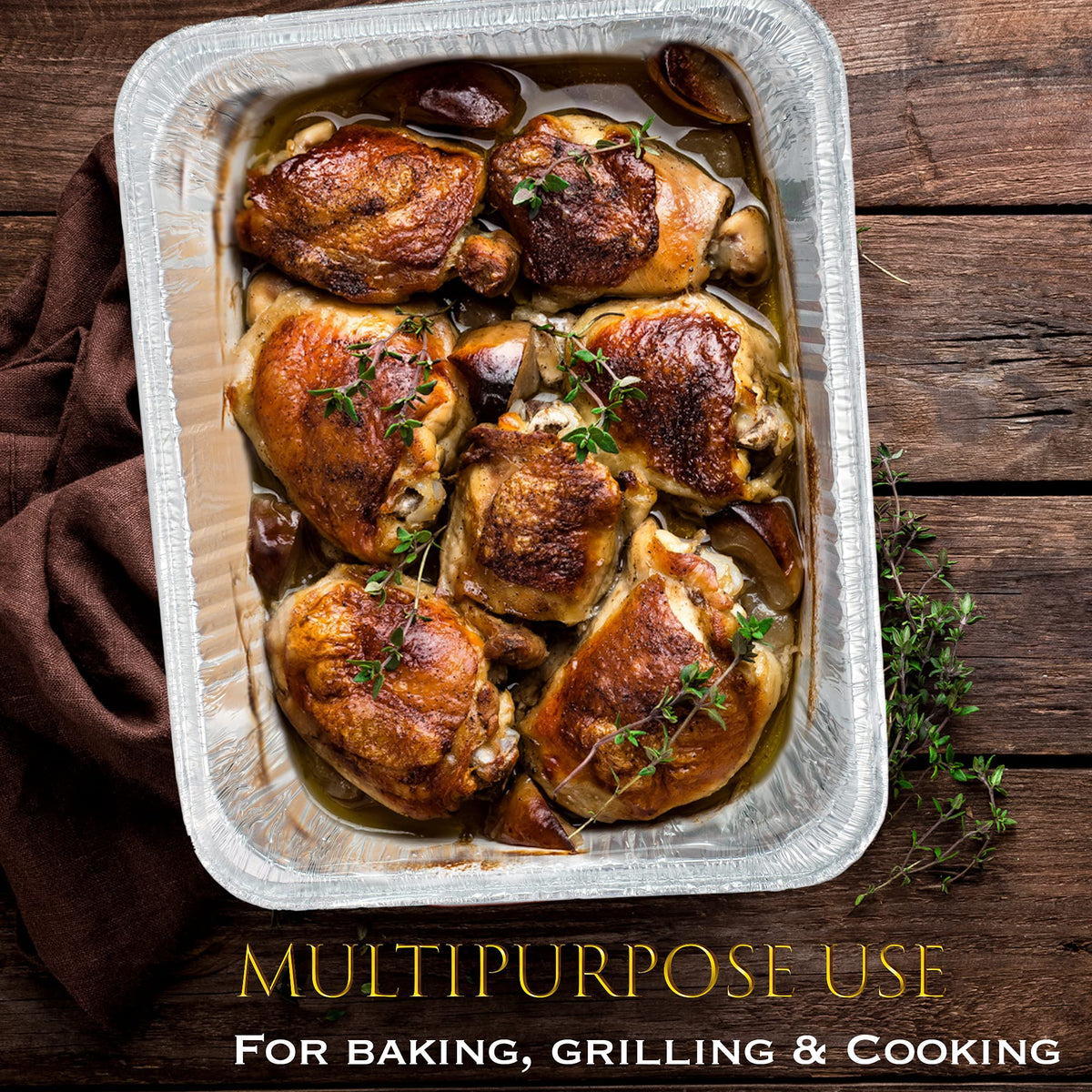 Catering-friendly 13x9 pans perfect for crawfish boils and seafood trays.