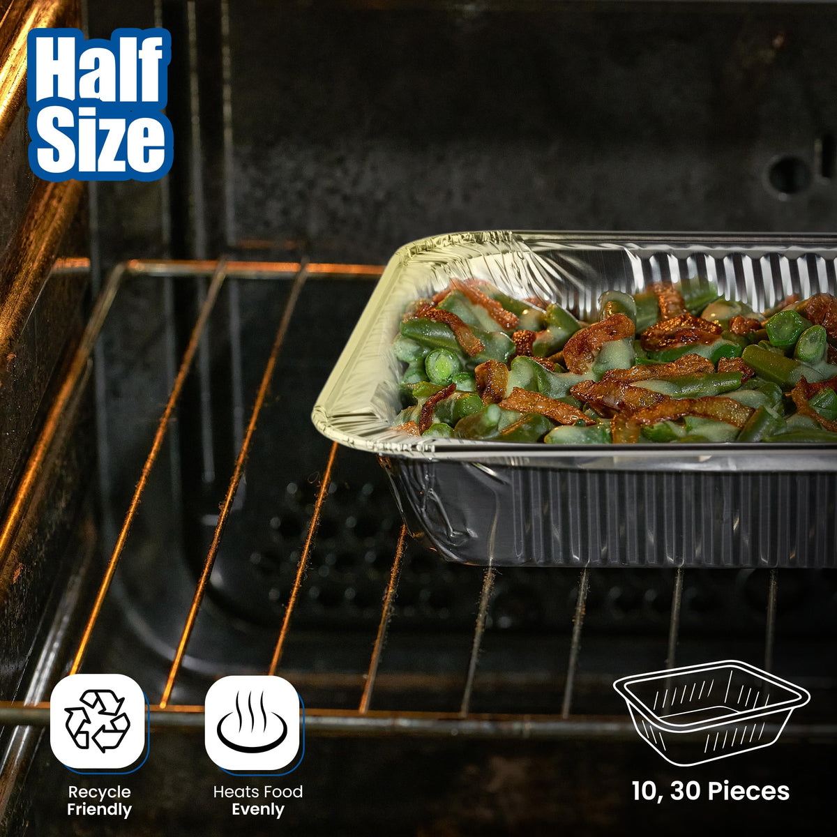 Perfect for events and catering, these pans fit standard steam tables.