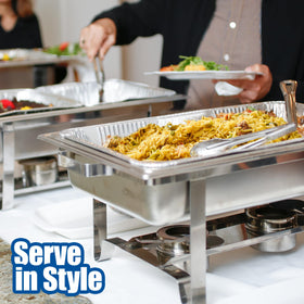 EHOMEA2Z freezer-safe foil pan preserves prepared dishes.