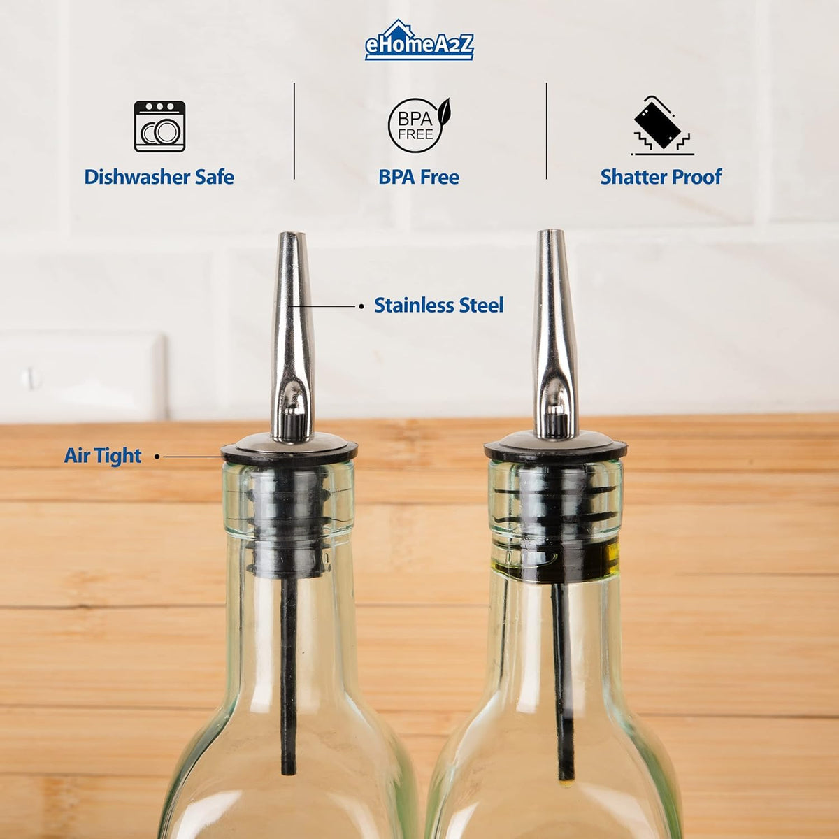 Reusable glass cruet for everyday kitchen use with elegant styling from EHOMEA2Z.