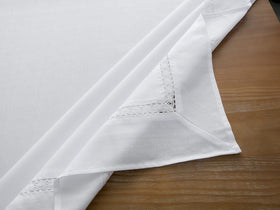 EHouseHome elegant white lace tablecloth elevates holiday and special occasions.