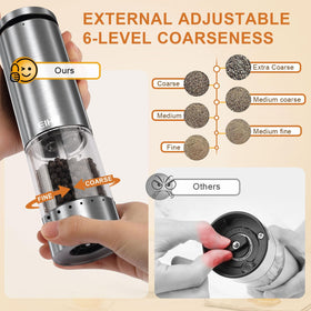 EIHO external coarseness adjuster highlights convenient grind control while cooking