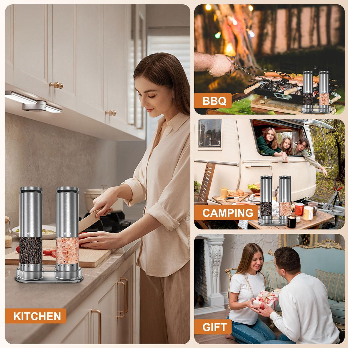 EIHO one-handed operation design allows effortless seasoning with a simple press