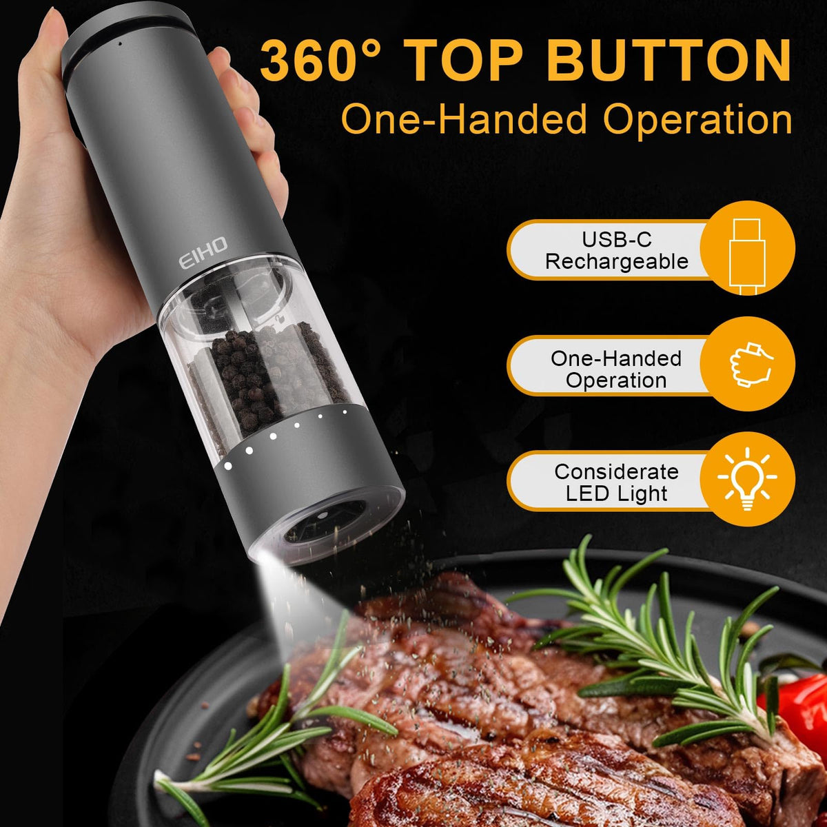 EIHO one hand operation for seamless cooking seasoning