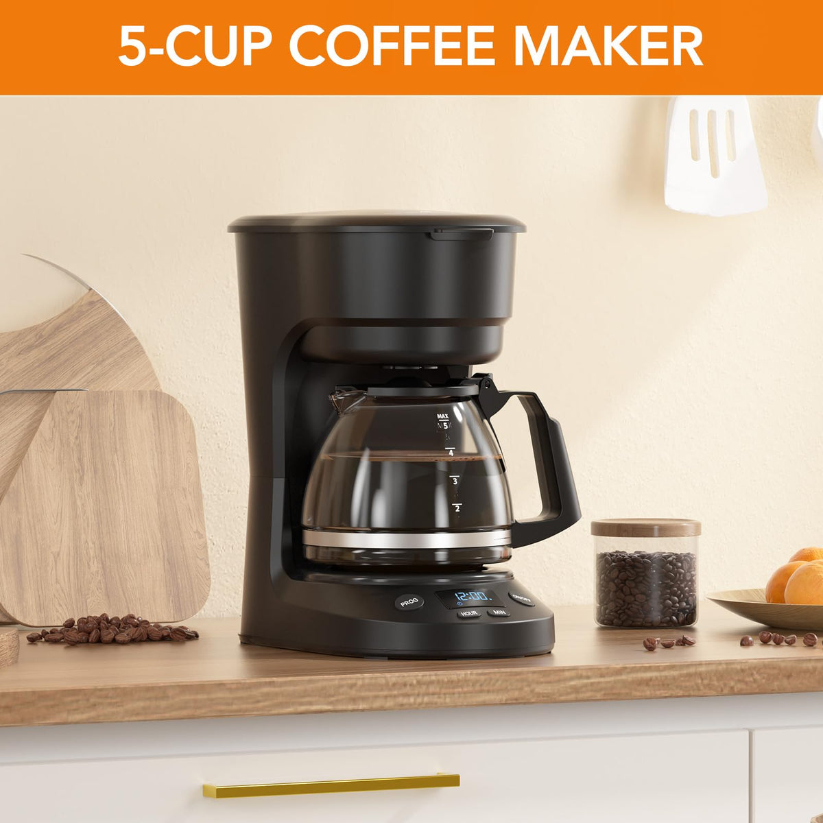 Electactic Coffee Maker suited for home or office use in compact spaces.