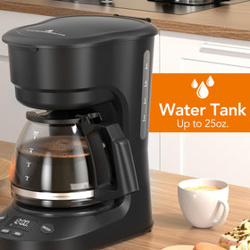 Electactic 5-Cup Coffee Maker water window for precise filling.
