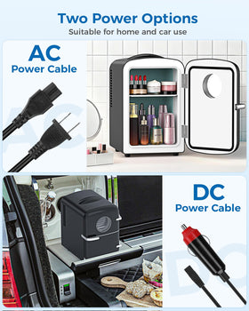 Electactic mini fridge compact size fits desks and small spaces.
