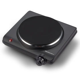 Elite Gourmet countertop burner top view highlighting compact dorm and RV-friendly design.