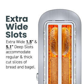 Elite Gourmet ECT4123 bagel function shows inside-toasting while outside remains warm.