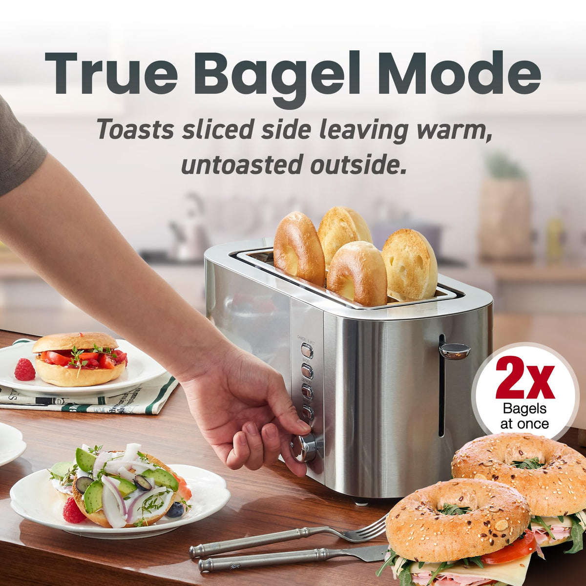 Elite Gourmet ECT4123 defrost function enables quick thawing for morning use.
