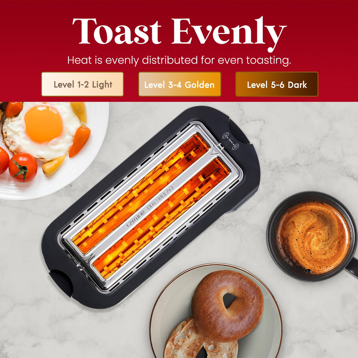 Bagel function toasting the inside while keeping the outside warm