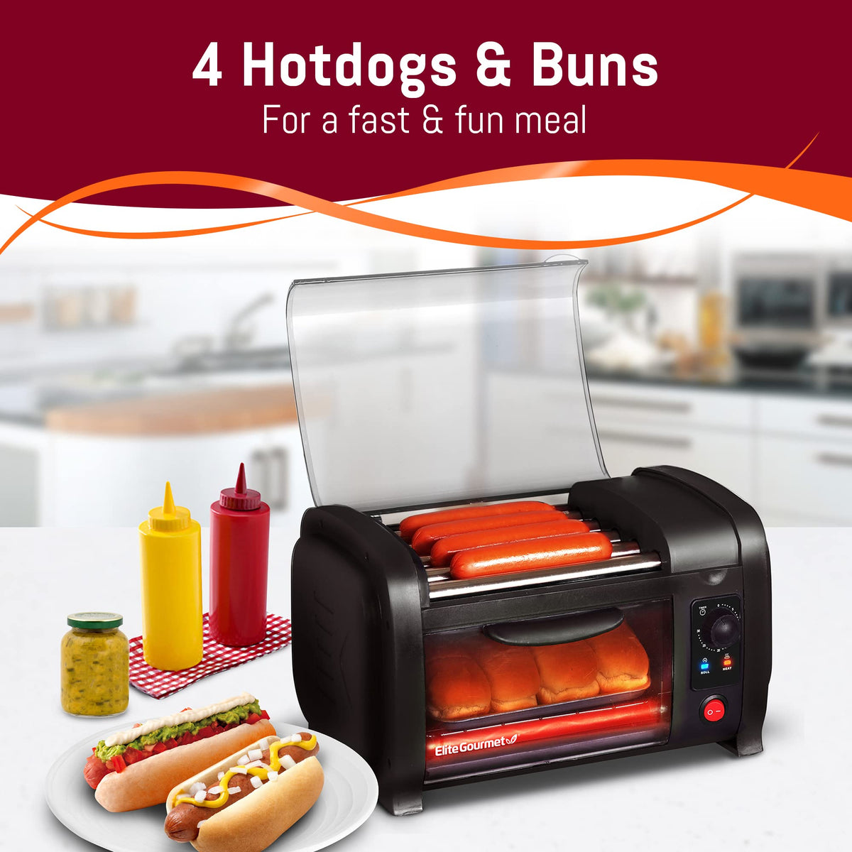 Elite Gourmet EHD-051B compact design saves counter space.