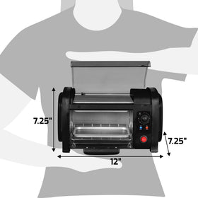 Elite Gourmet EHD-051B oil drip tray for easy cleanup.