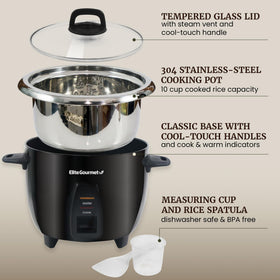 ERC2001BX tempered glass lid for easy monitoring while cooking