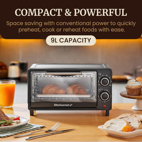 Elite Gourmet Eto490 30-minute timer for precise toasting and baking