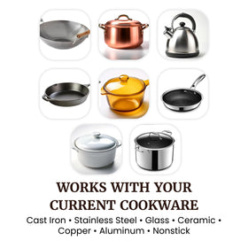 Elite Gourmet burner with non-skid feet ensuring stable cooking.