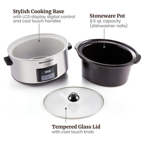 Elite Gourmet dish-ready setup illustrates weeknight meals and leftovers ready to serve.