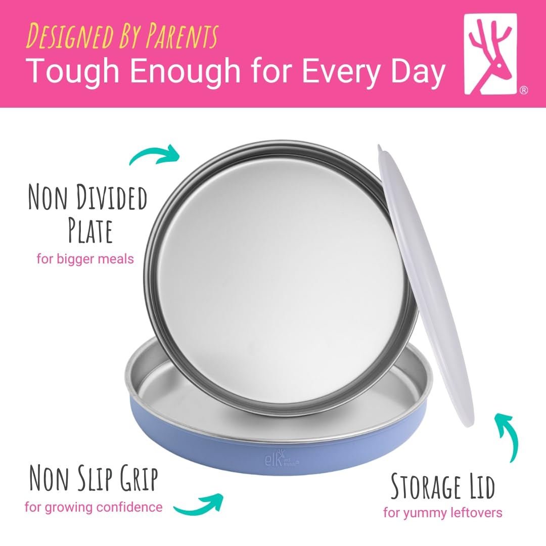 Elk and Friends stainless steel 304 plate offers durable, rust-free everyday use.