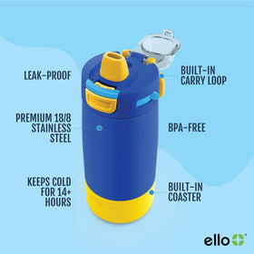 Ello Colby lid closeup demonstrates leak-proof locking lid for on-the-go use